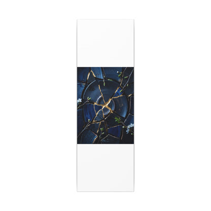 Moonlight Broken Pottery Canvas Art - Kintsugi Fukinsei