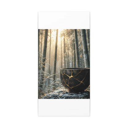 Fukinsei Bamboo Grove Canvas Art - Kintsugi Gold Repair