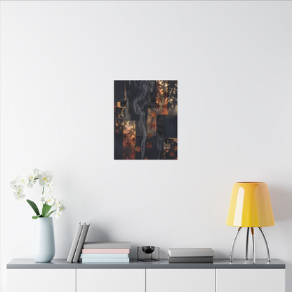 Autumn Incense Smoke Dark Texture Canvas Art | Sophisticated Decor