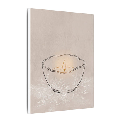 Ceramic Bowl Minimal Line Canvas Art | Neutral Japandi Art