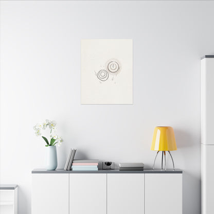 River Stones Canvas Art | Winter Japandi Minimal Line Art