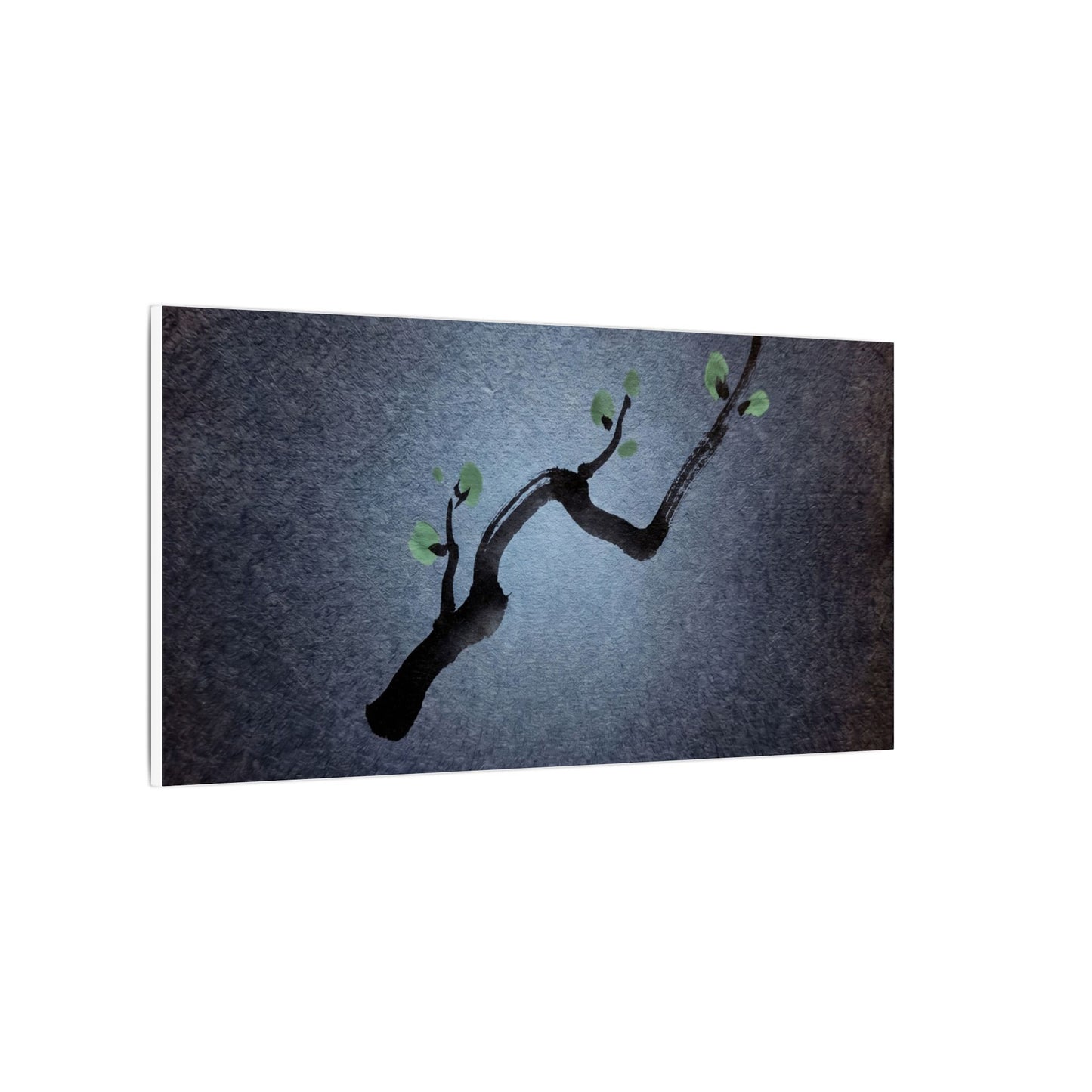 Ink Brushstroke Canvas Art | Spring Dark Japandi Moody Minimal Art