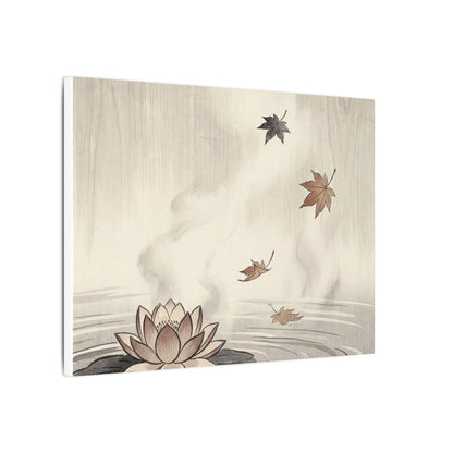Lotus Flower Canvas Art | Autumn Zen Ukiyo E Inspired Art