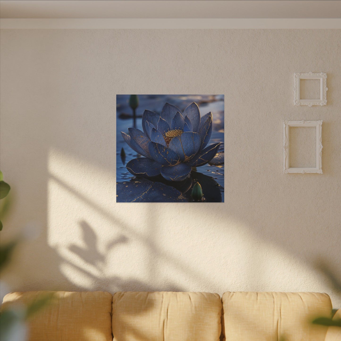 Kintsugi Lotus Flower in Dawn | Broken Beauty Canvas Art