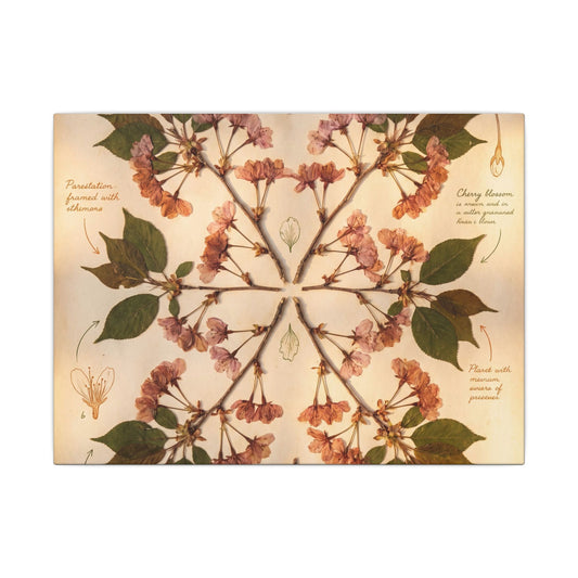 Cherry Blossom Summer Canvas Art | Cottagecore Rustic Design Art Print