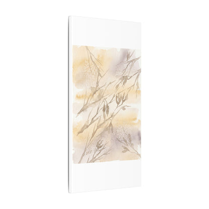 Shadow Play Winter Canvas Art | Japandi Warm Design