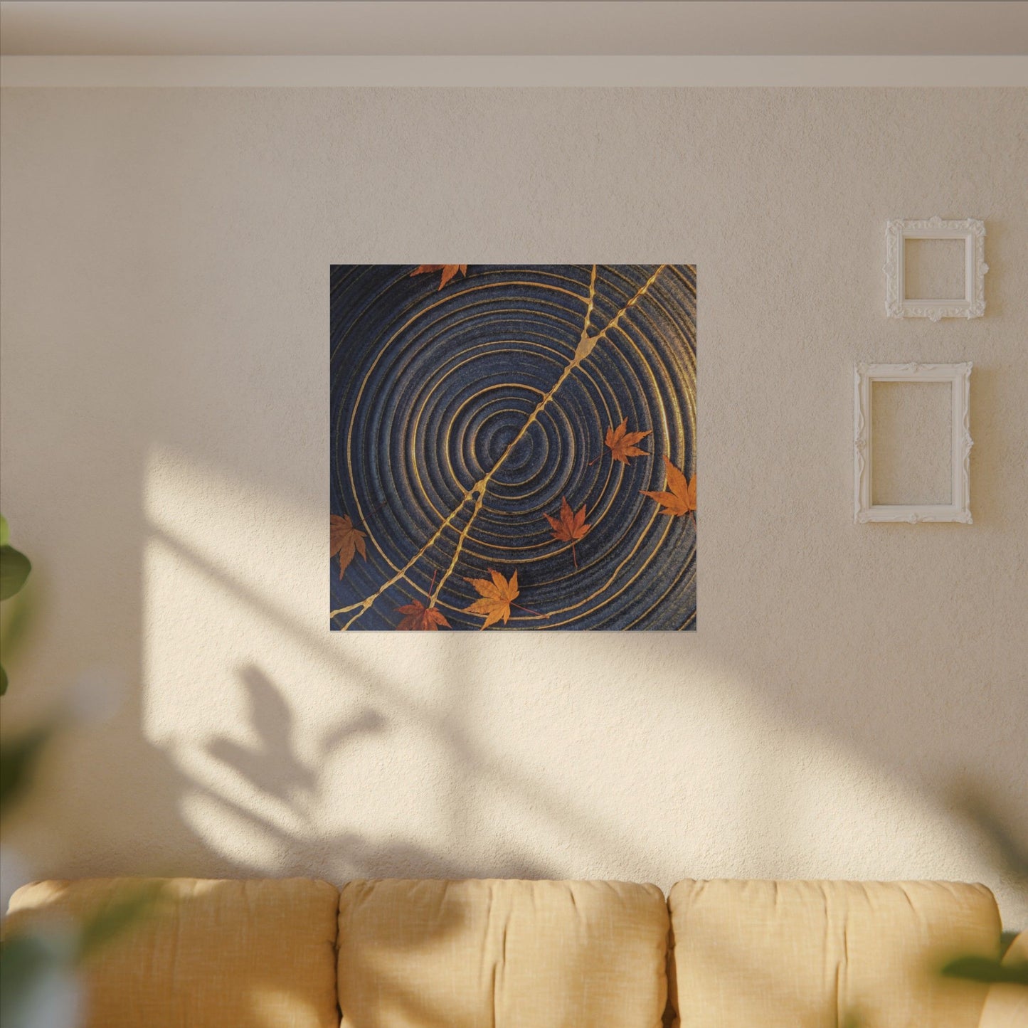 Water Ripple Gold Repair Canvas Art | Healing Kintsugi Art