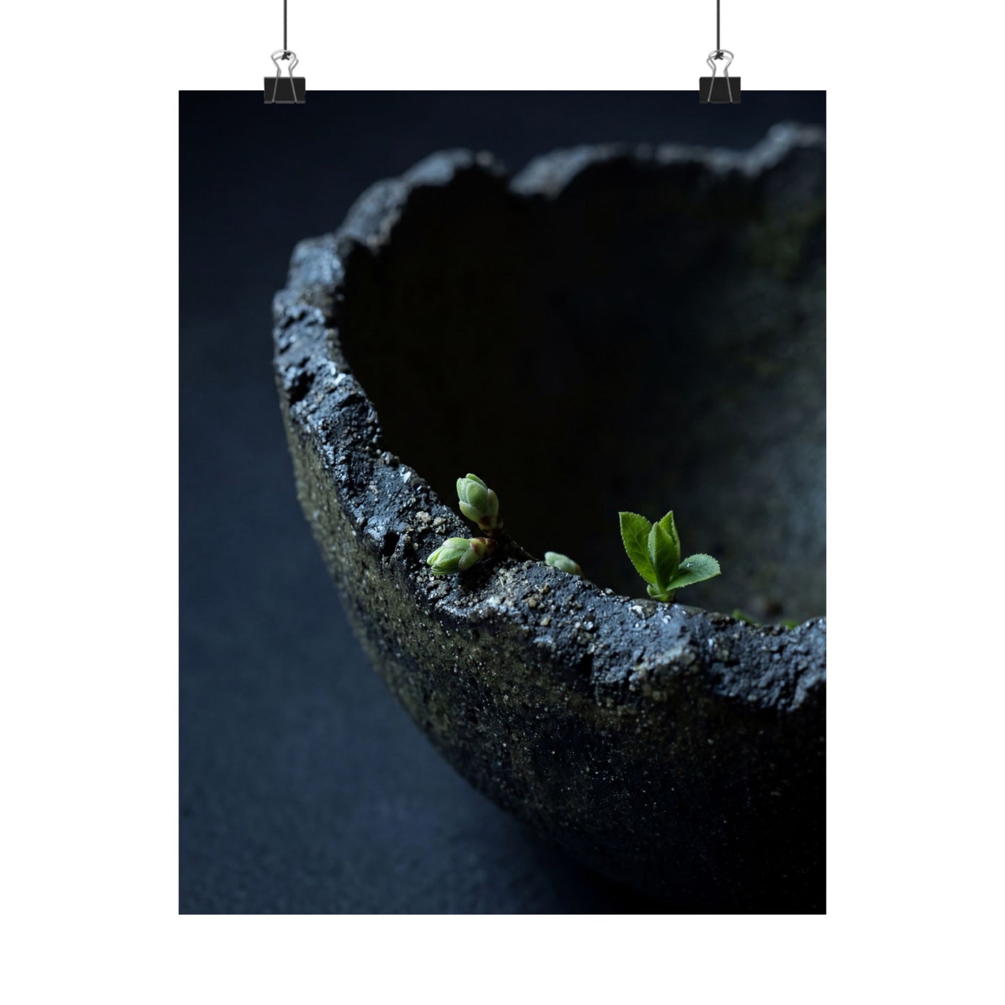 Datsuzoku Ceramic Bowl Wall Art Print - Dark Japandi Moody Minimal Art Print