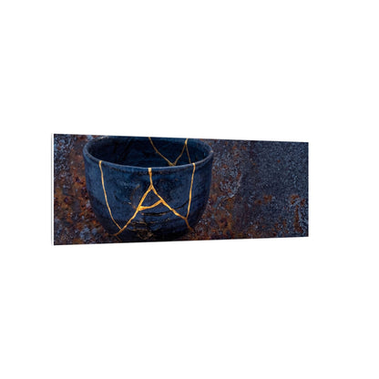 Rust Patina Winter Canvas Art | Kintsugi Healing Design