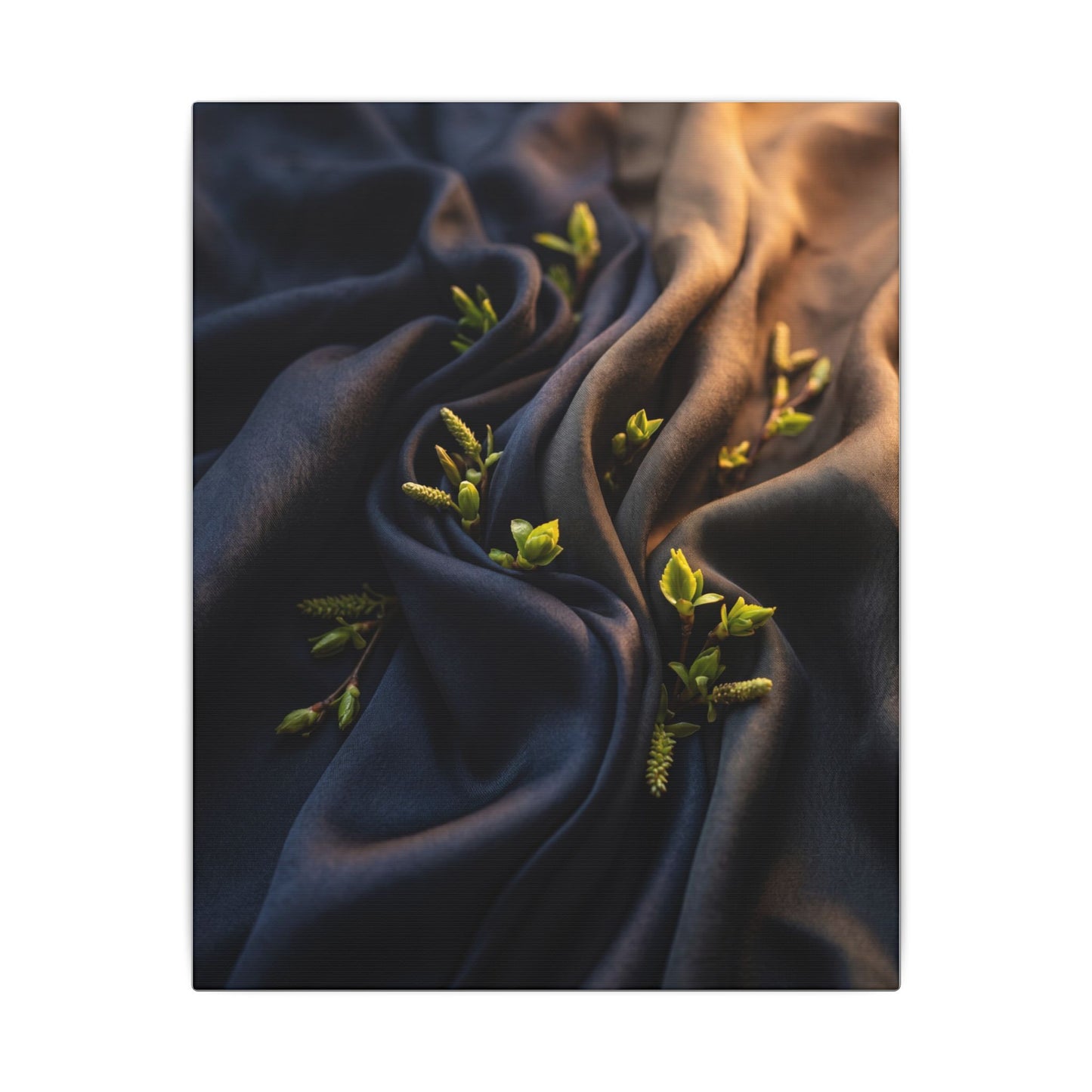 Spring Silk Drape Moody Minimal Canvas Art | Luxurious Decor