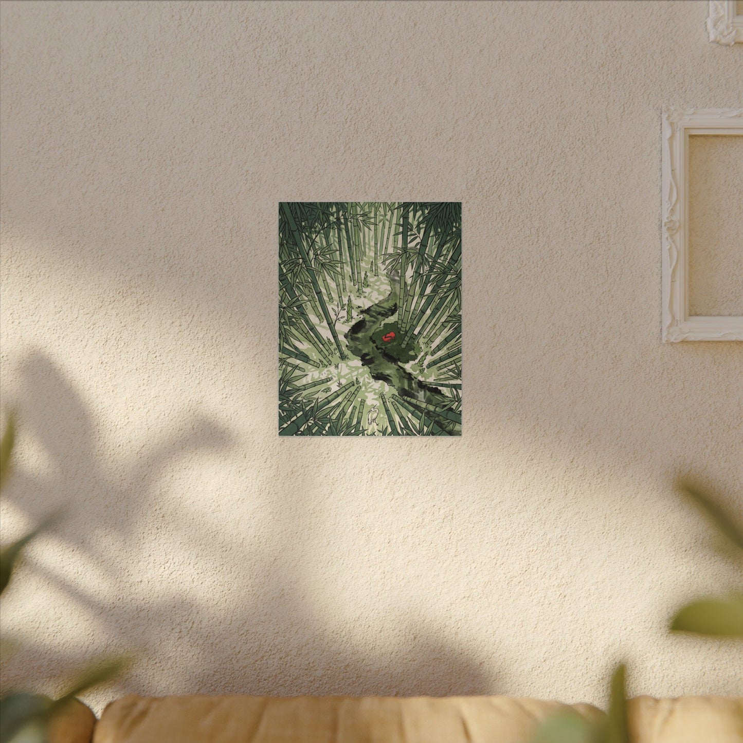 Peaceful Bamboo Grove Canvas Art - Ukiyo E Inspired Zen