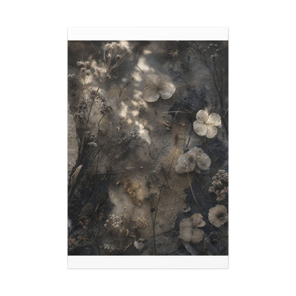 Winter Dried Flowers Texture Canvas Art | Elegant Decor