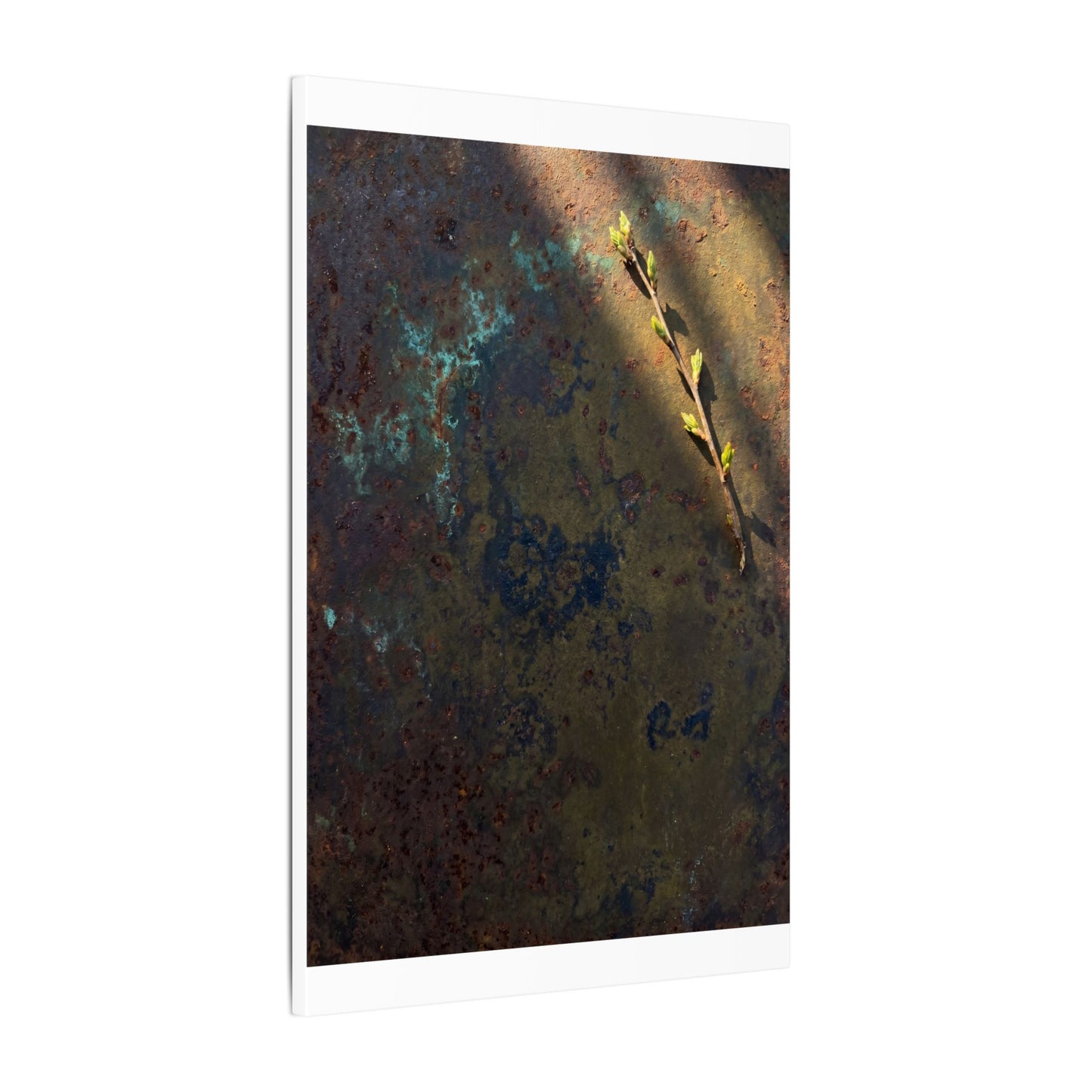 Golden Hour Rust Patina Canvas Art - Dark Japandi Ma