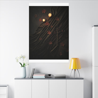 Autumn Silk Drape Moody Minimal Canvas Art | Moody Decor