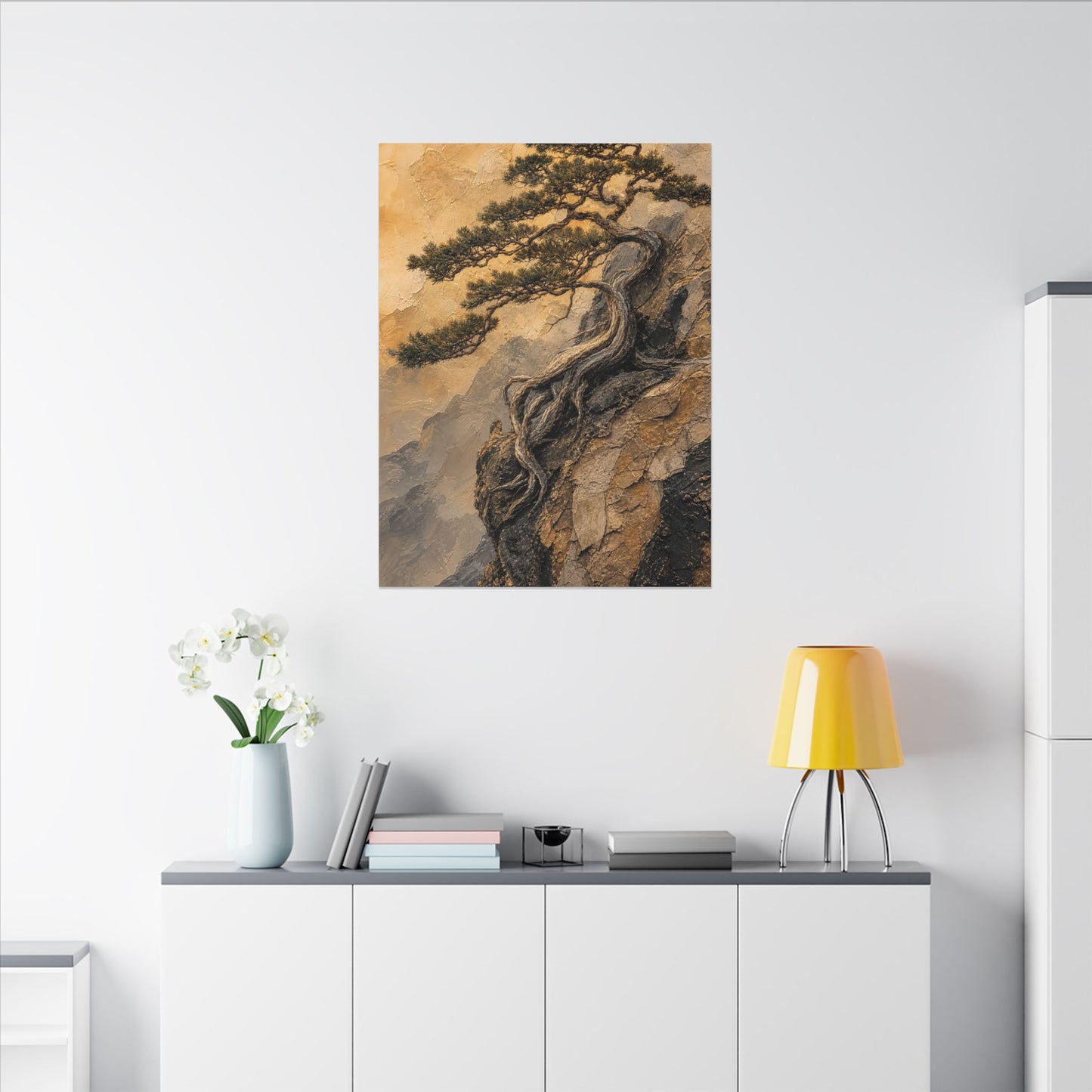 Summer Pine Tree Texture Canvas Art | Cozy Decor