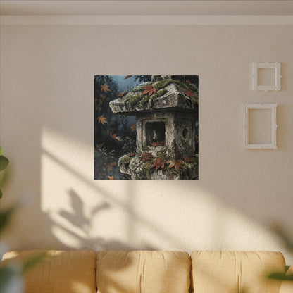 Shibui Stone Lantern Canvas Art - Japandi Minimal Line