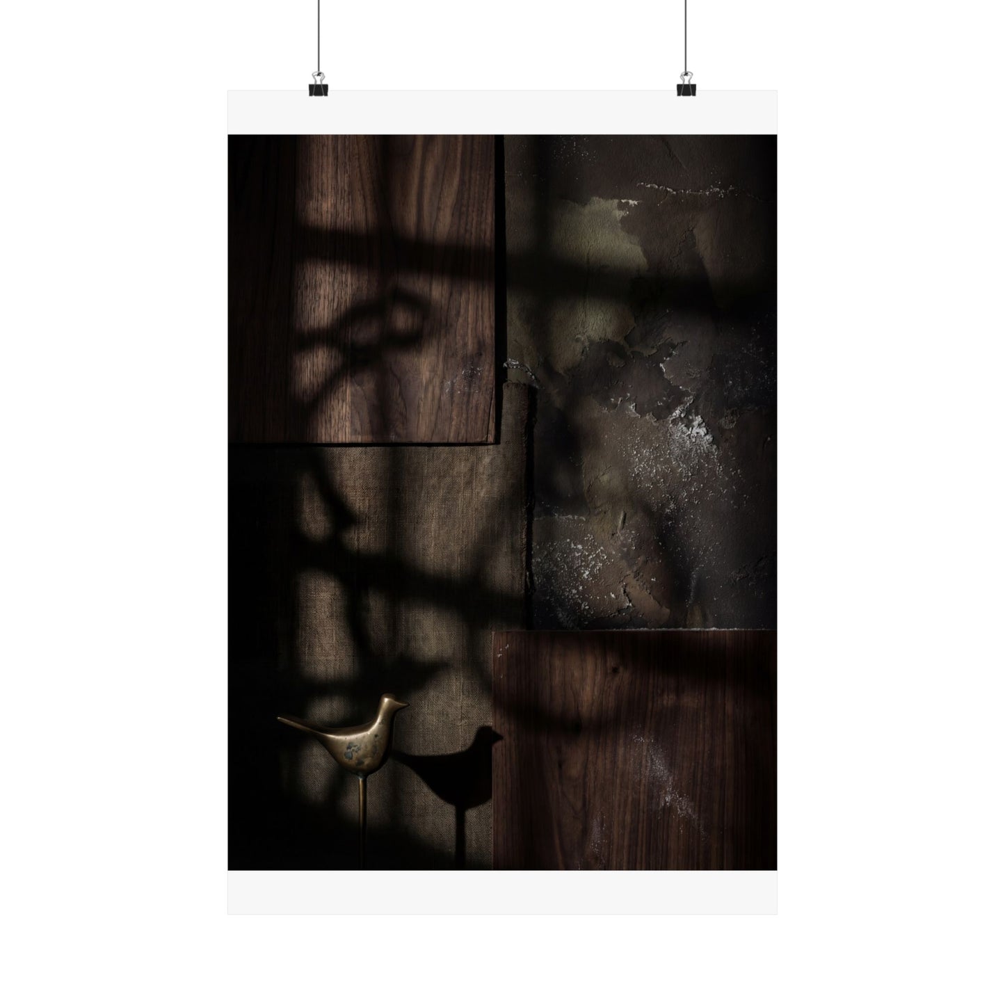 Candlelight Shadow Play Wall Art Print - Dark Japandi Datsuzoku