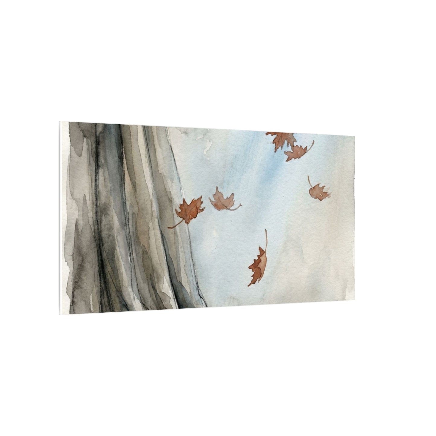 Ma Silk Drape Canvas Art - Japandi Watercolor