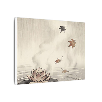 Lotus Flower Canvas Art | Autumn Zen Ukiyo E Inspired Art