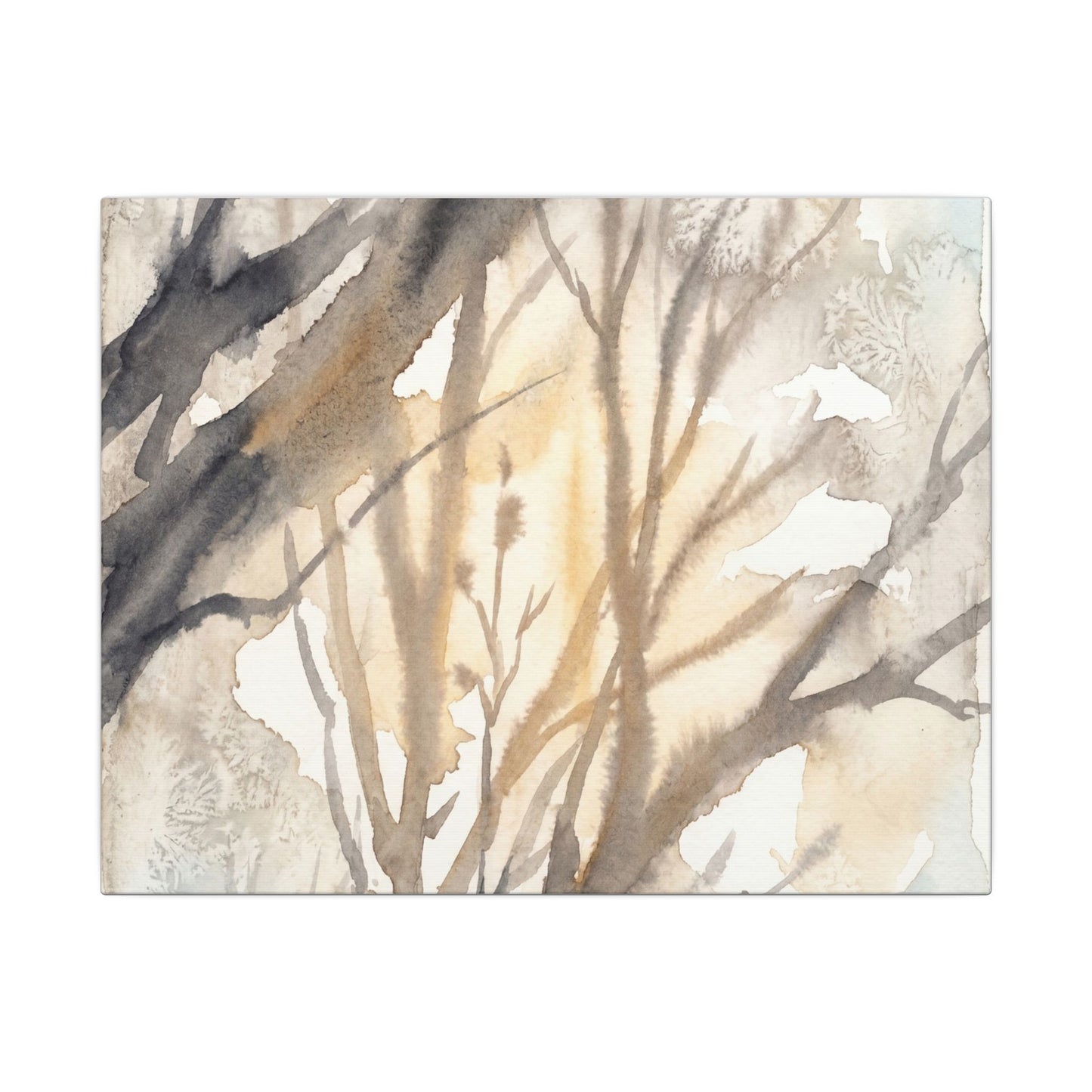 Ma Shadow Play Canvas Art - Japandi Watercolor