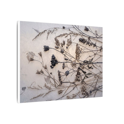 Elegant Dried Flowers Canvas Art - Japanese Pattern Japandi