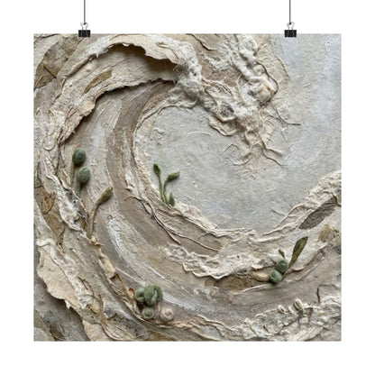 Ocean Wave Spring Wall Art Print | Japandi Earthy Design