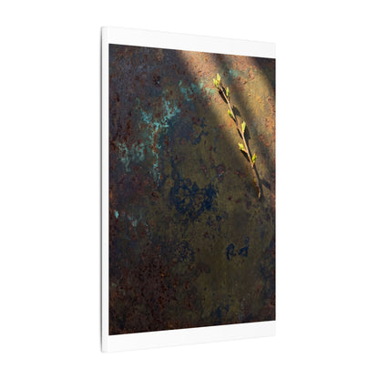 Golden Hour Rust Patina Canvas Art - Dark Japandi Ma