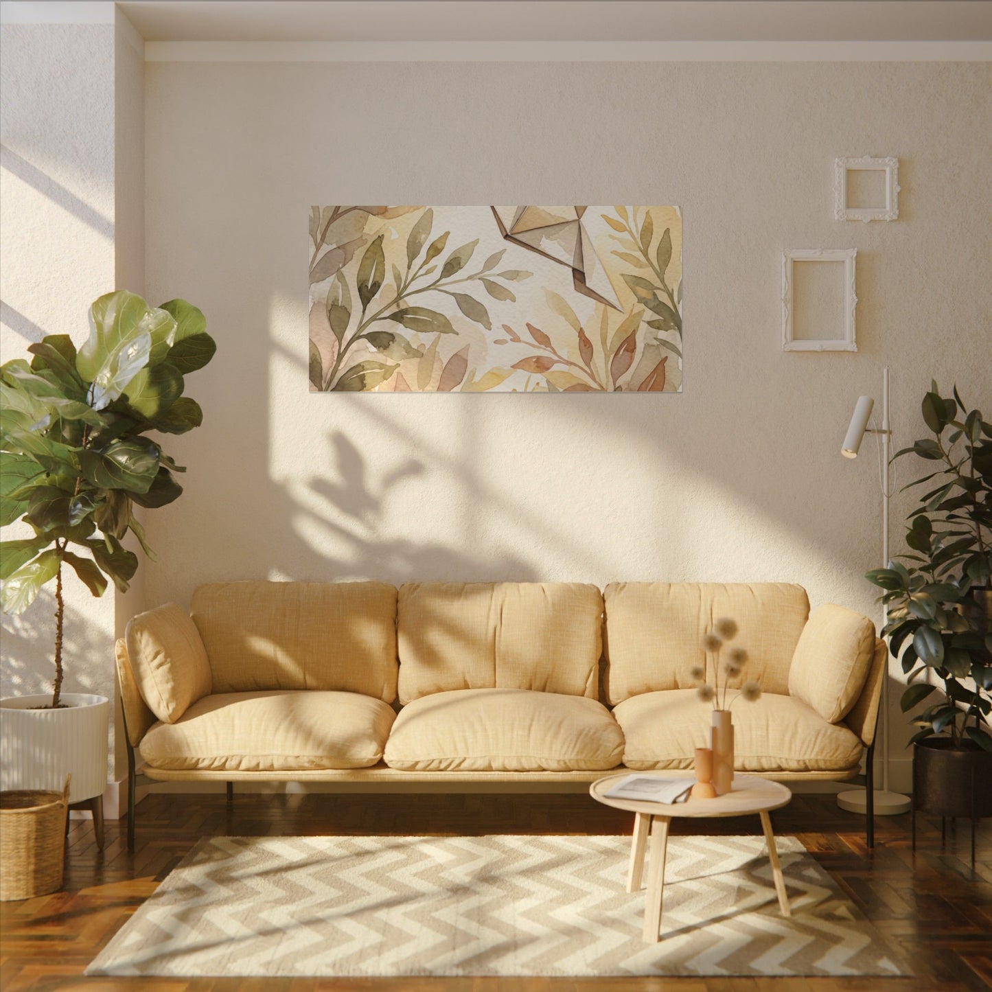 Fukinsei Paper Fold Canvas Art - Japandi Watercolor