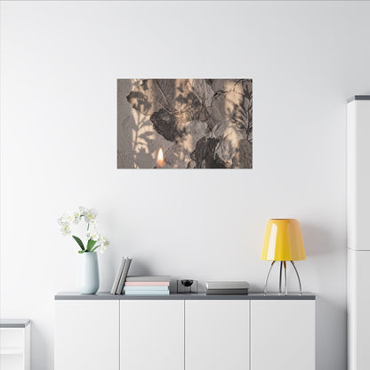 Shadow Play Summer Canvas Art | Japandi Elegant Design