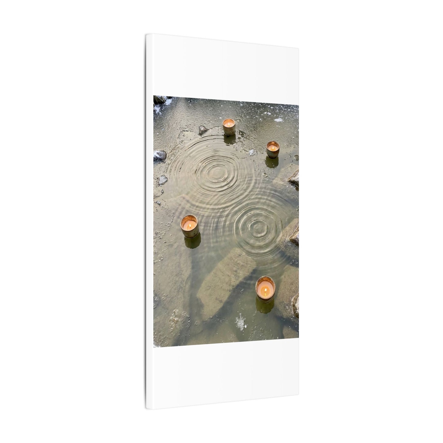 Water Ripple Canvas Art | Winter Japandi Japanese Pattern Art