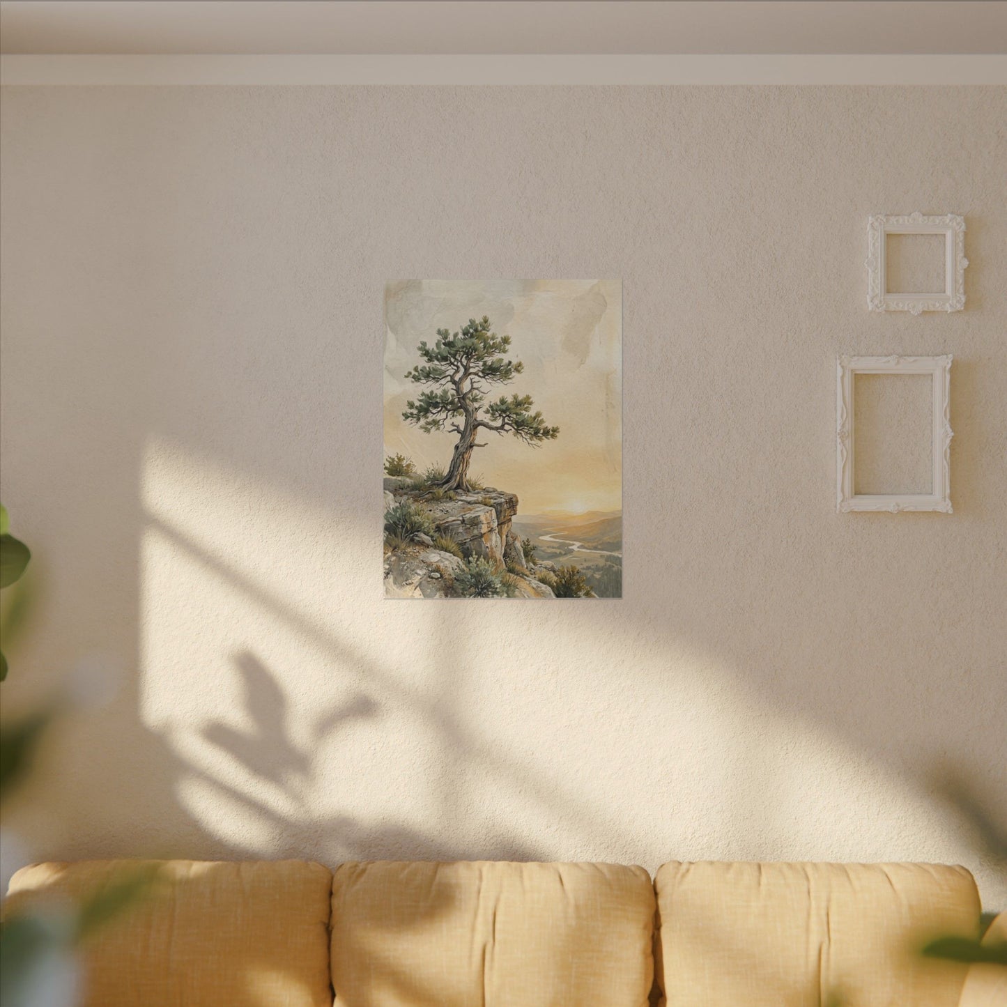 Pine Tree Canvas Art | Summer Japandi Texture Art