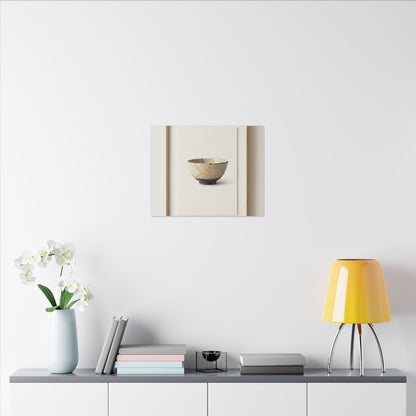 Kintsugi Charcoal Canvas Art
