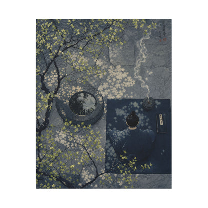 Spring Incense Smoke Ukiyo E Inspired Canvas Art | Tranquil Decor