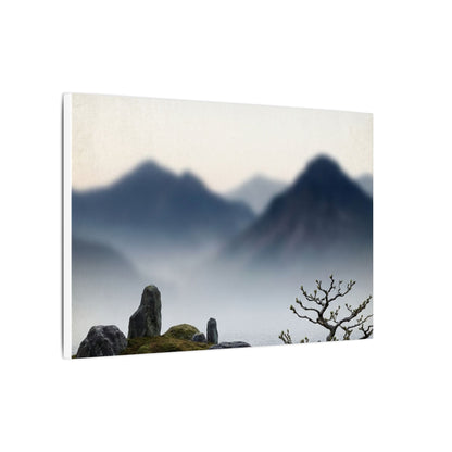 Mountain Mist Karesansui Canvas Art | Contemplative Zen Art