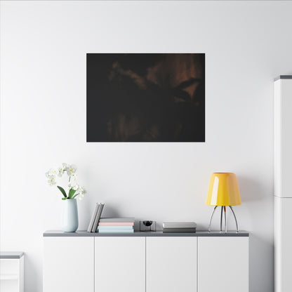 Shadow Play Summer Canvas Art | Dark Japandi Sophisticated Design