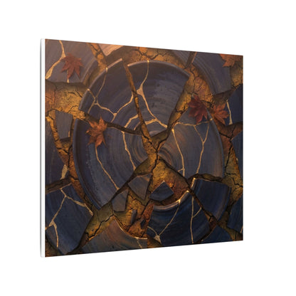 Autumn Cracked Earth Gold Repair Canvas Art | Philosophical Decor