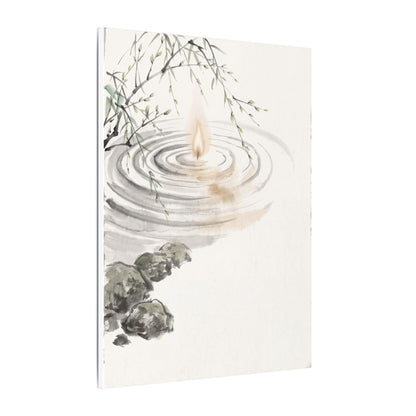 Water Ripple Sumi E Canvas Art | Tranquil Zen Art