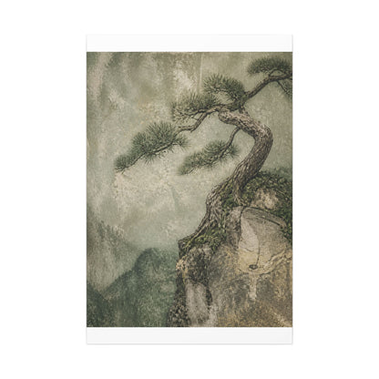 Fukinsei Pine Tree Canvas Art - Japandi Texture
