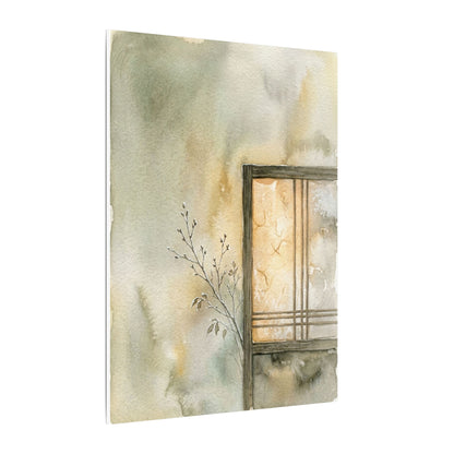 Ma Shoji Screen Canvas Art - Japandi Watercolor