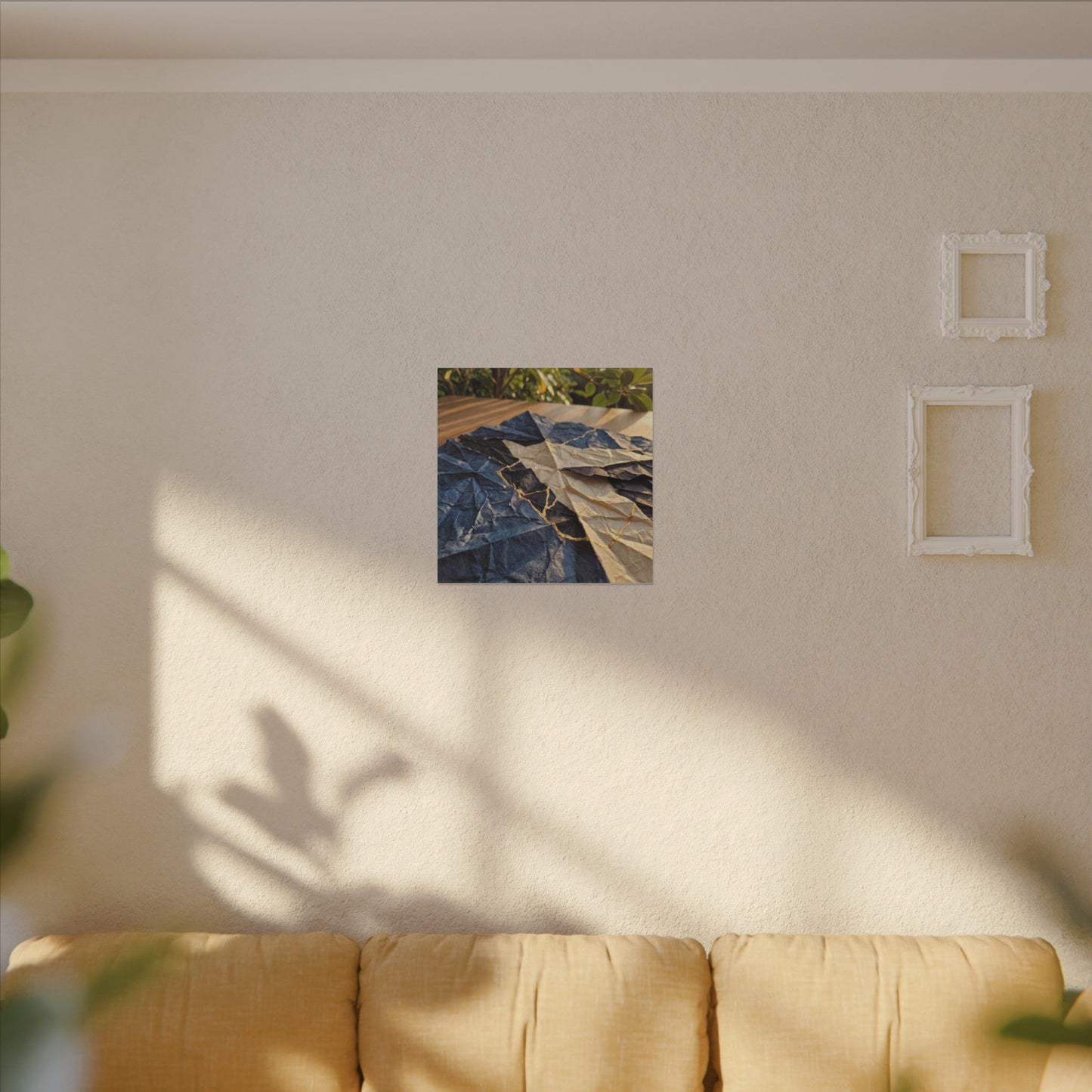 Golden Hour Paper Fold Canvas Art - Kintsugi Ma