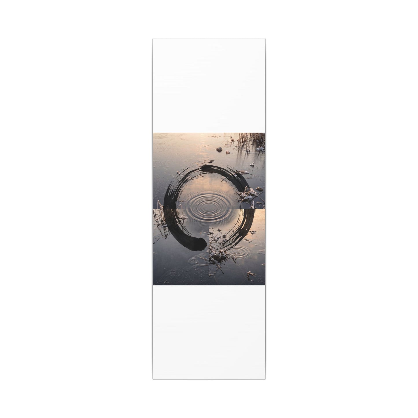 Winter Water Ripple Enso Canvas Art | Tranquil Decor