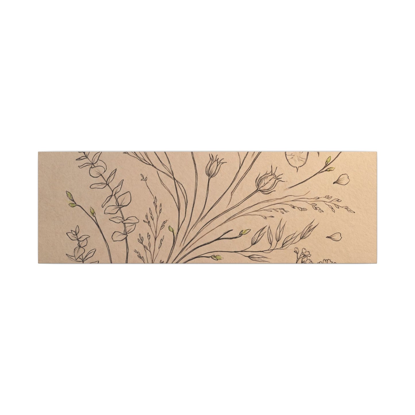 Dried Flowers Canvas Art | Spring Japandi Minimal Line Art