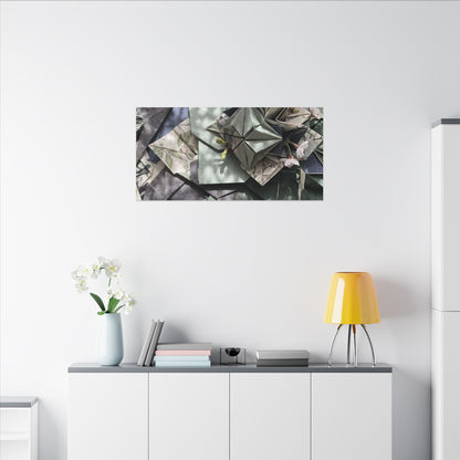 Shibui Paper Fold Canvas Art - Japandi Japanese Pattern