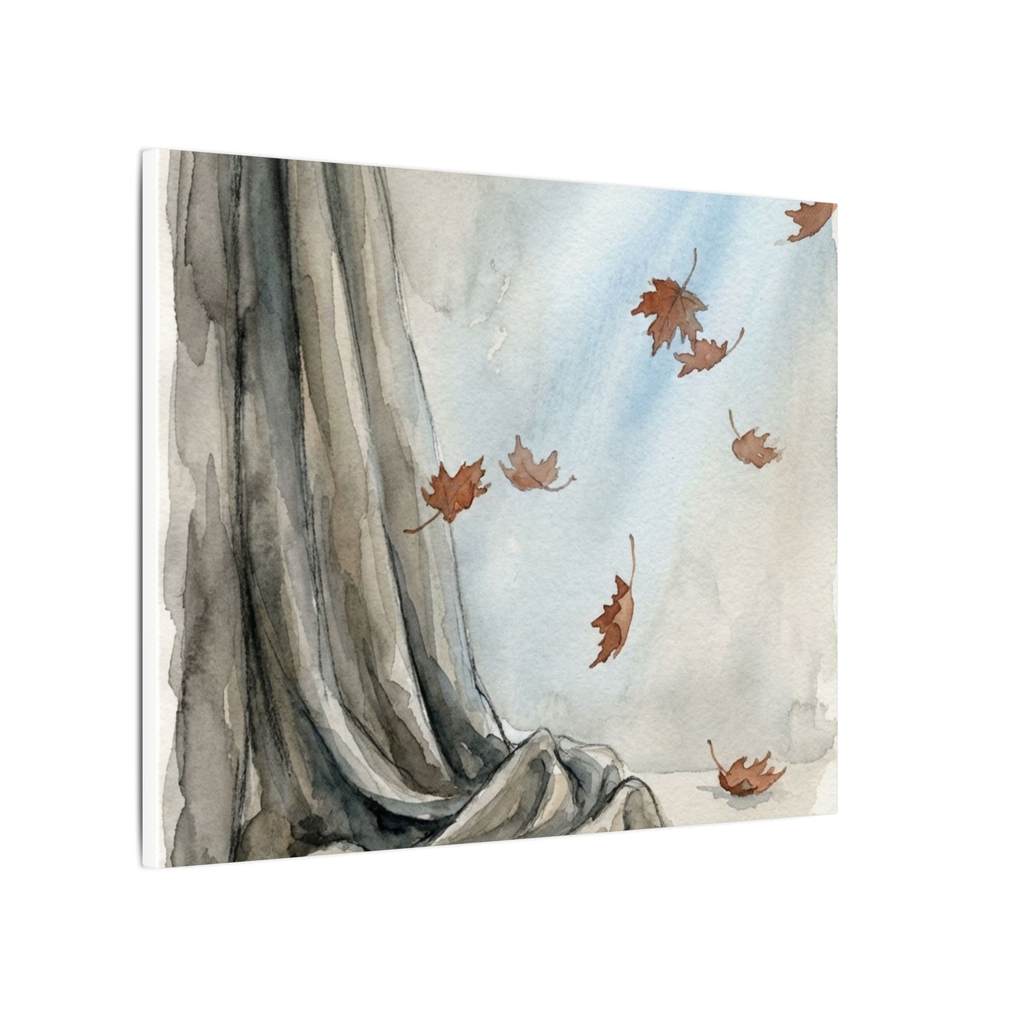Ma Silk Drape Canvas Art - Japandi Watercolor