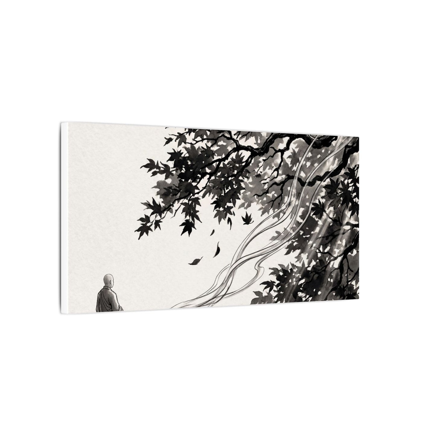 Serene Incense Smoke Canvas Art - Ukiyo E Inspired Zen