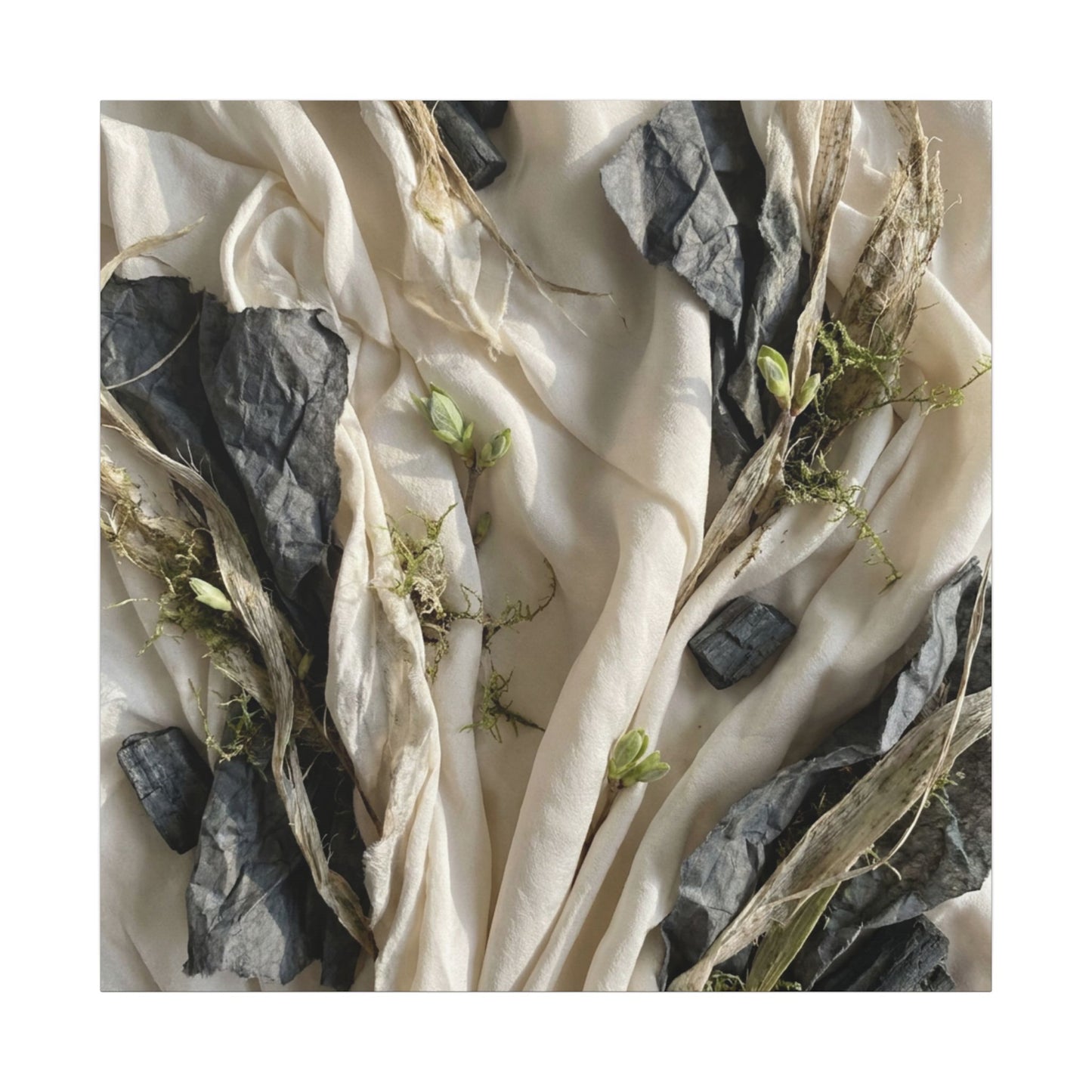 Spring Silk Drape Texture Canvas Art | Warm Decor