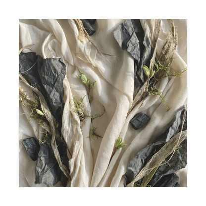 Spring Silk Drape Texture Canvas Art | Warm Decor