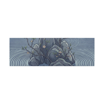 Spring Rock Garden Ukiyo E Inspired Canvas Art | Tranquil Decor