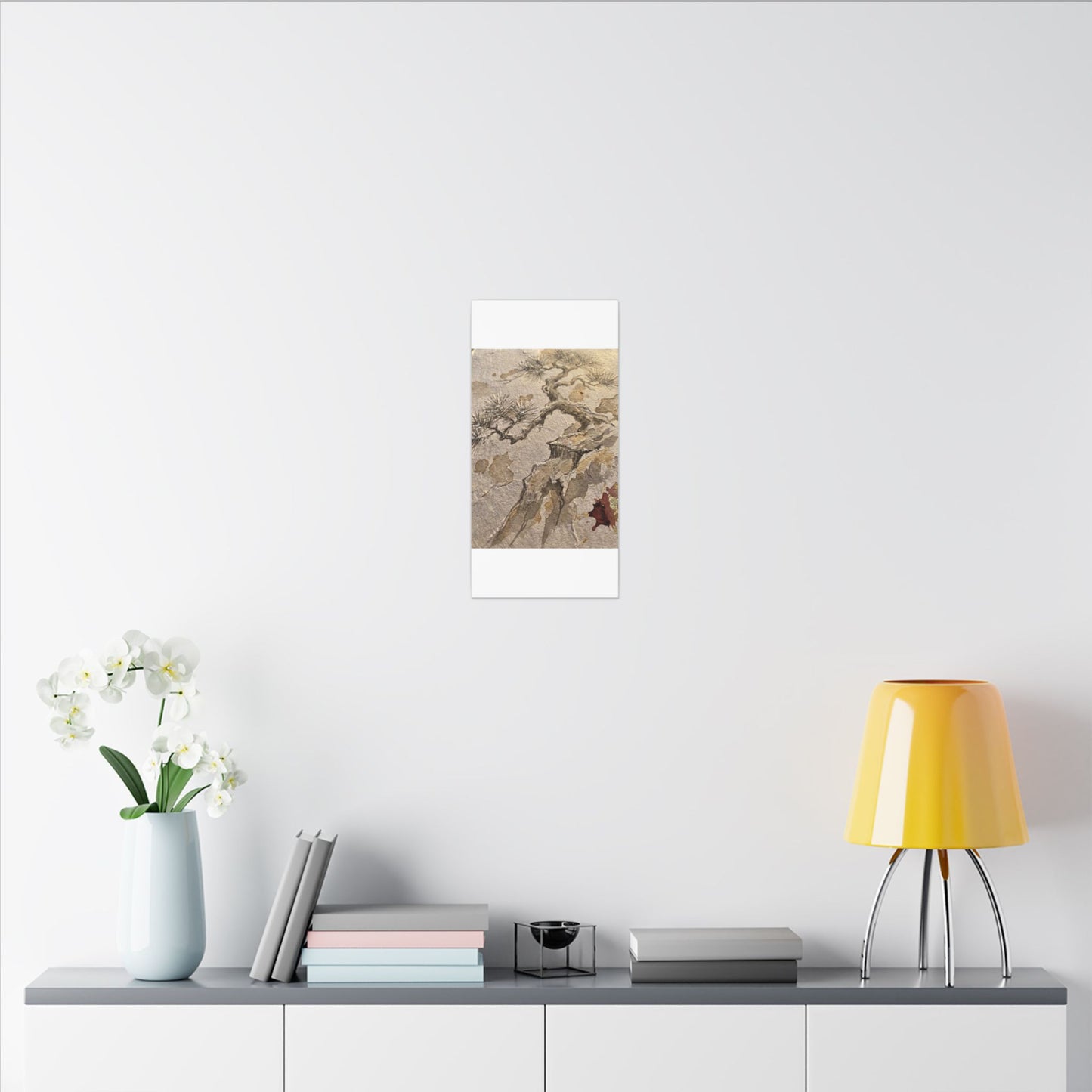 Pine Tree Canvas Art | Winter Japandi Japanese Pattern Art