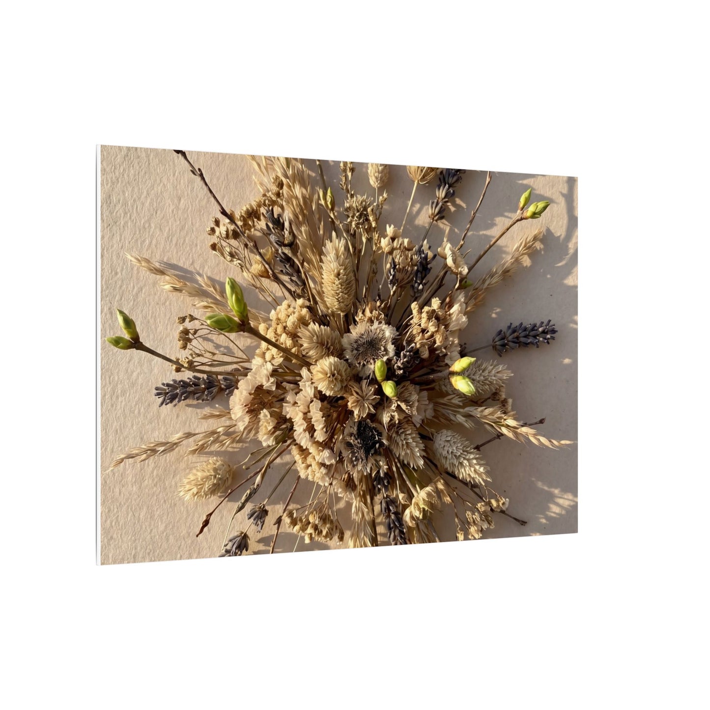 Dried Flowers Spring Canvas Art | Japandi Earthy Design